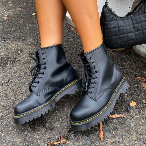 Dr. Martens Shoes - 1460 Bex Black Platform Boots